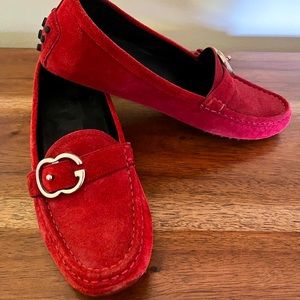 Gucci Sachalin Sport Driver Suede Loafers